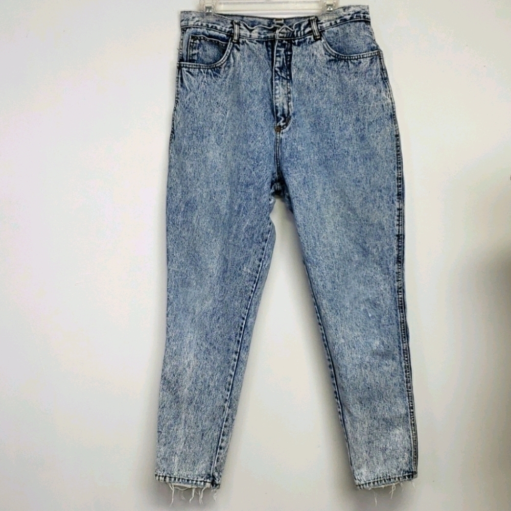VINTAGE 80s Bill Blass Acid Wash Distressed 32x28